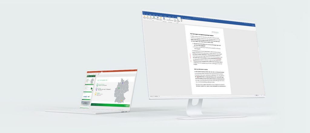 Mit nscale können Sie dank der Office-Integration bequem und einfach Ihre Dokumente mit den Office Programmen bearbeiten